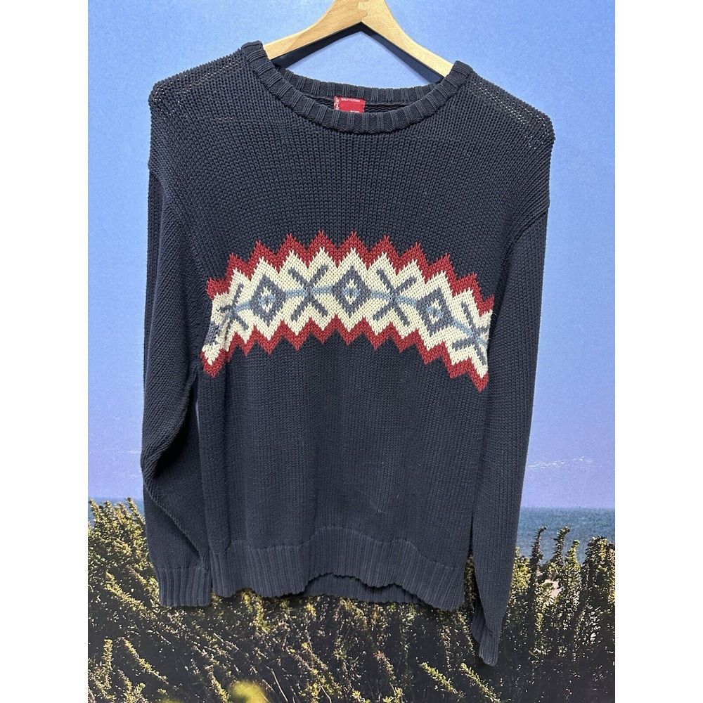 Levi's Aztec Tribal Pullover Long Sleeve Casual Western Sweatshirt Cable Knit XL